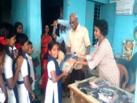 School stationery distribution program Anandwadi school